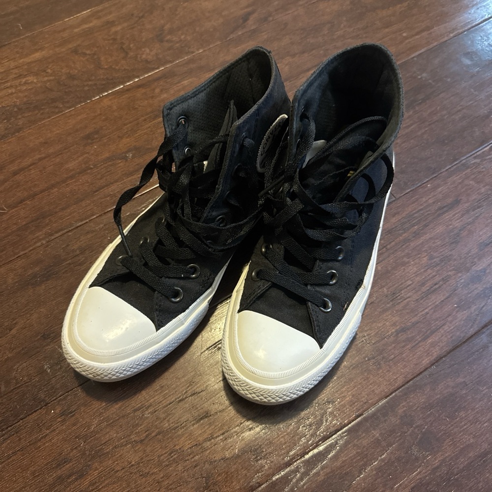 converse with lunarlon chuck taylor all star black and white high-top sneakers